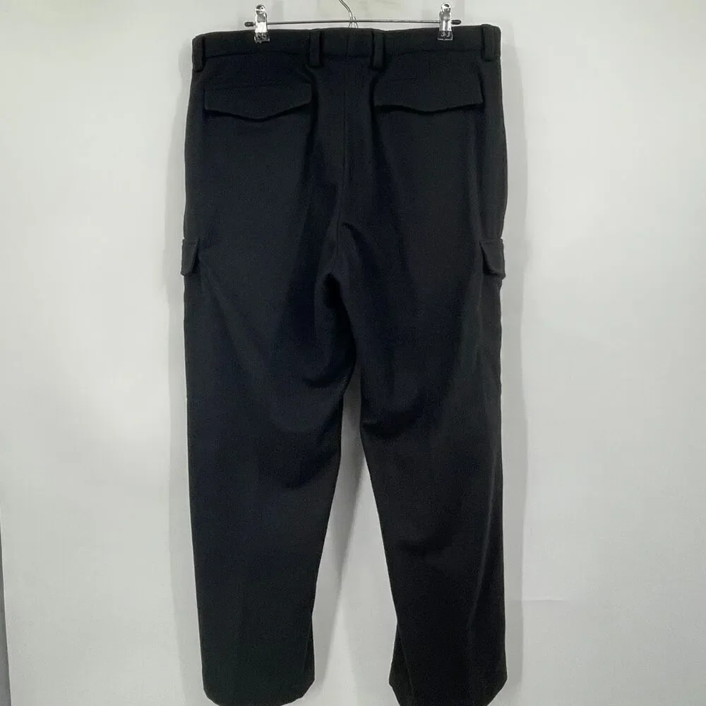 Banana Republic 38x32 Heavy Black Wool Blend Baggy Mens Cargo Pants
